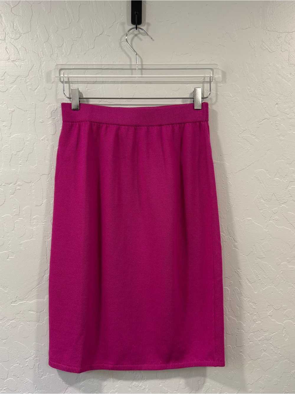St. John Hot Pink Santana Knit Pencil Skirt Size 10
